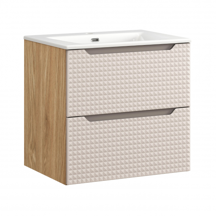 Set mobilier baie 60cm cu dulap lavoar SKY Luxor Beige [1]