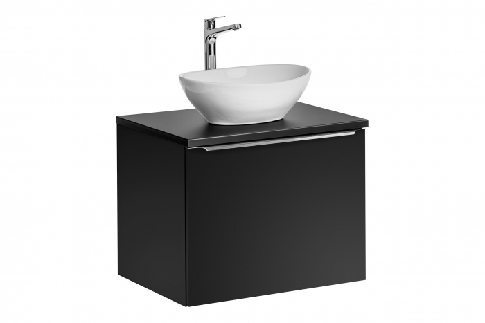Set mobilier baie 60cm cu lavoar pe blat Santa Fe Negru [1]