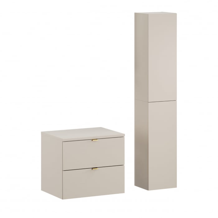 Set mobilier baie 60cm cu un blat și un dulap înalt Dalia Cashmere [1]