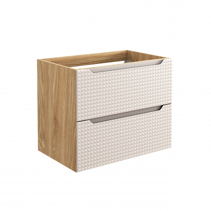 Set mobilier baie 70cm cu blat și lavoar Nika Luxor Beige [2]