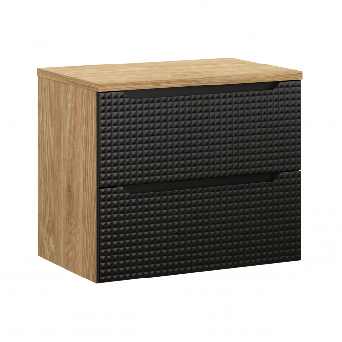 Mobilier baie 70 cm Negru cu blat Luxor COMAD [1]