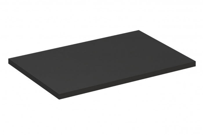 Set mobilier baie 80 cm, negru mat, stejar Casella, cu blat, lavoar pe blat Trust si coloane partiale Talia Casella, COMAD [3]