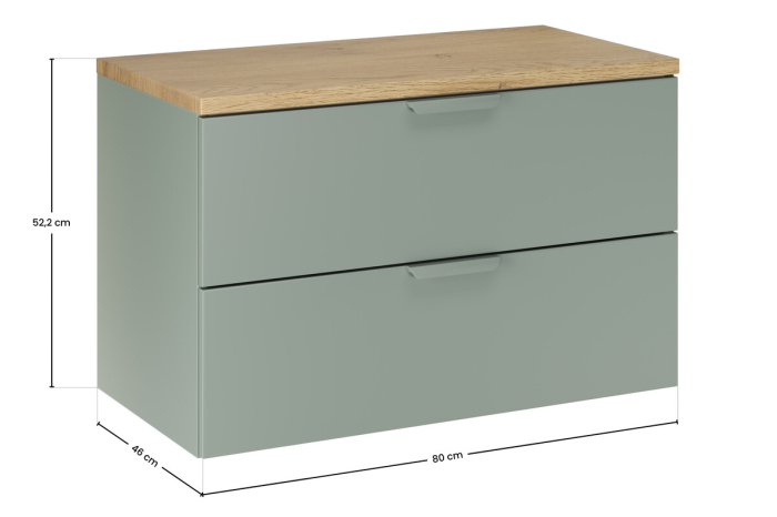 Set mobilier 80cm cu blat Aster Green COMAD SET-ASG B CREMONA 80CM [3]