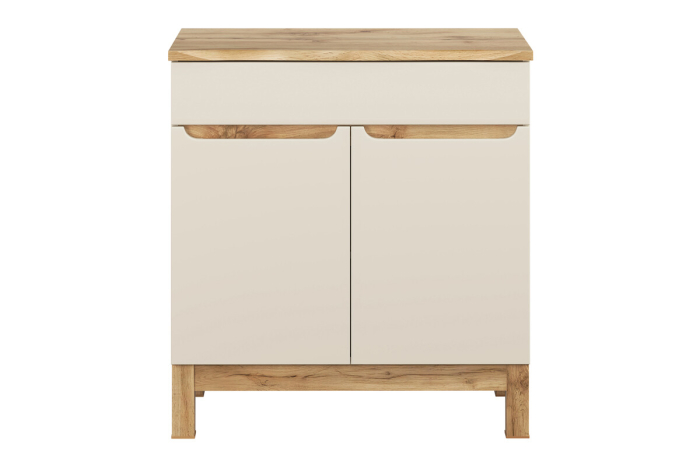 Set Mobilier Baie Bali Cashmere 80 cm, cu Blat, Cașmir Mat - COMAD [2]