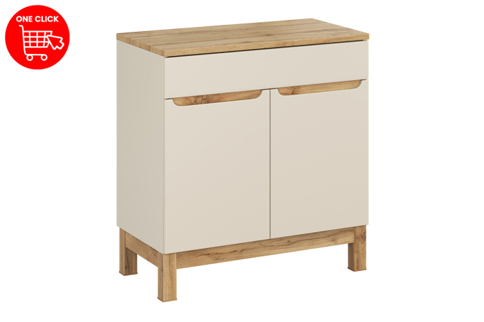 Set Mobilier Baie Bali Cashmere 80 cm, cu Blat, Cașmir Mat - COMAD [3]