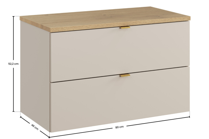 Set mobilier 80cm cu blat Dalia Cashmere COMAD SET-DC B CREMONA 80CM [3]