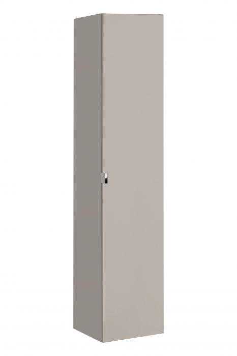 Set mobilier baie 80cm cu blat, lavoar Smile, dulap înalt și dulap cu oglindă Santa Fe Taupe [5]