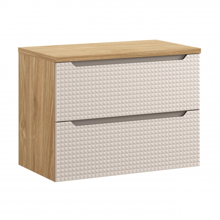 Set mobilier baie 80cm cu blat Luxor Bej [1]
