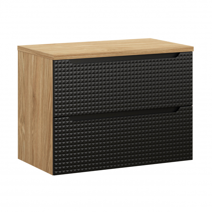 Set mobilier baie 80cm cu blat Luxor Negru [1]