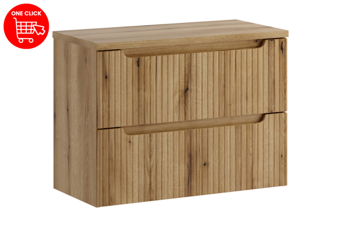 Set Mobilier Baie Nova Coast Evoke 80 cm, cu blat, Stejar - COMAD [2]