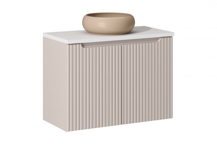 Set mobilier baie 80cm cu blat și lavoar Wiki Nova Cashmere [1]