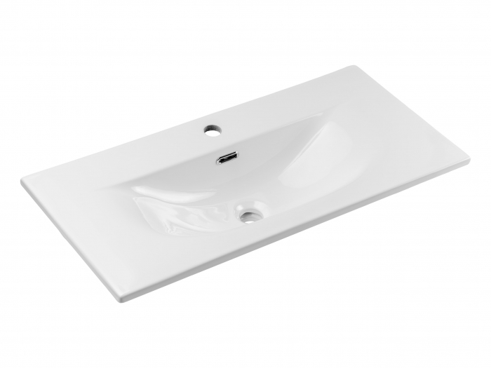 Set mobilier baie 80cm cu dulap lavoar SKY Nova Black [3]