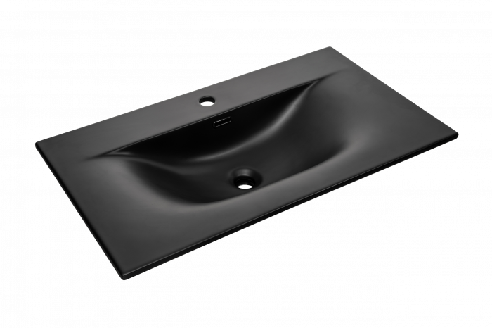 Set mobilier baie 80cm cu dulap lavoar SKY Luxor Black [3]
