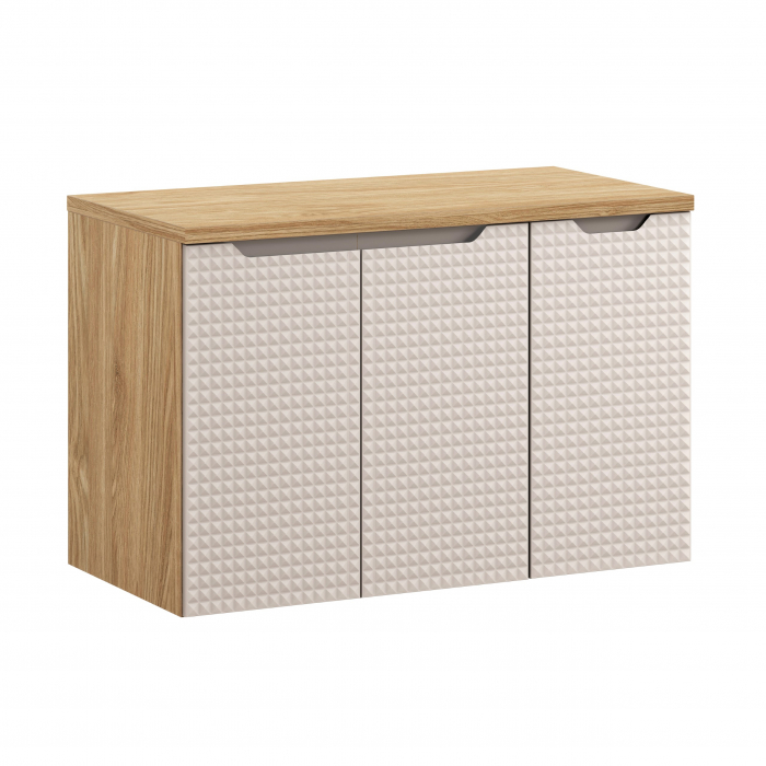 Set mobilier baie 90cm cu blat Luxor Bej [1]
