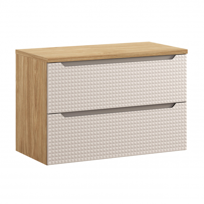 Set mobilier baie 90cm Luxor Bej cu blat COMAD [1]
