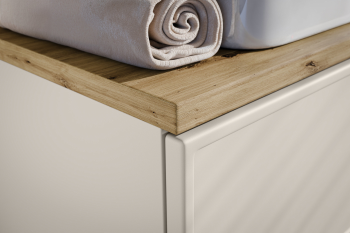 Set mobilier baie 120 cm, cu blat, finisaj Bella Cashmere, COMAD [8]