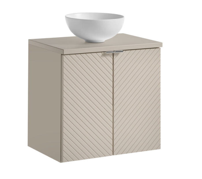 Set mobilier baie 60 cm cu blat și lavoar Domi Viva Cashmere [1]