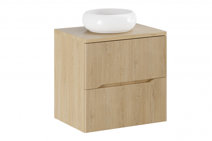 Set mobilier baie 60 cm Wiki Nordic Cremona cu blat si lavoar pe blat COMAD [1]