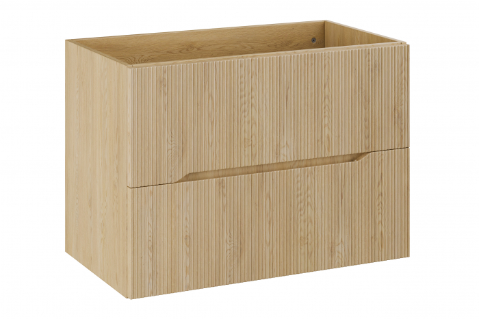 Set mobilier baie 80 cm cu blat si lavoar pe blat Lena Nordic Cremona COMAD [2]