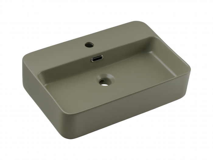 Lavoar pe blat baie TRUST2, Lavoar aplicat, Verde mat COMAD [1]
