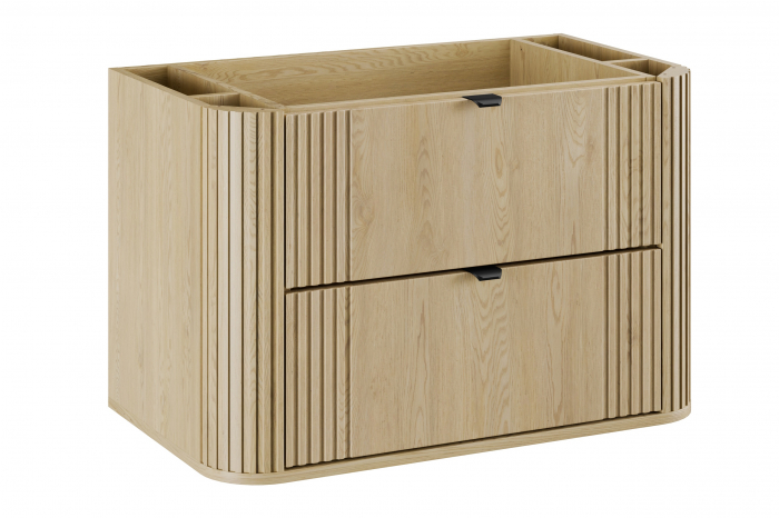 Set mobilier baie 80cm Cloud Ovalia Cremona cu blat si lavoar pe blat COMAD [2]