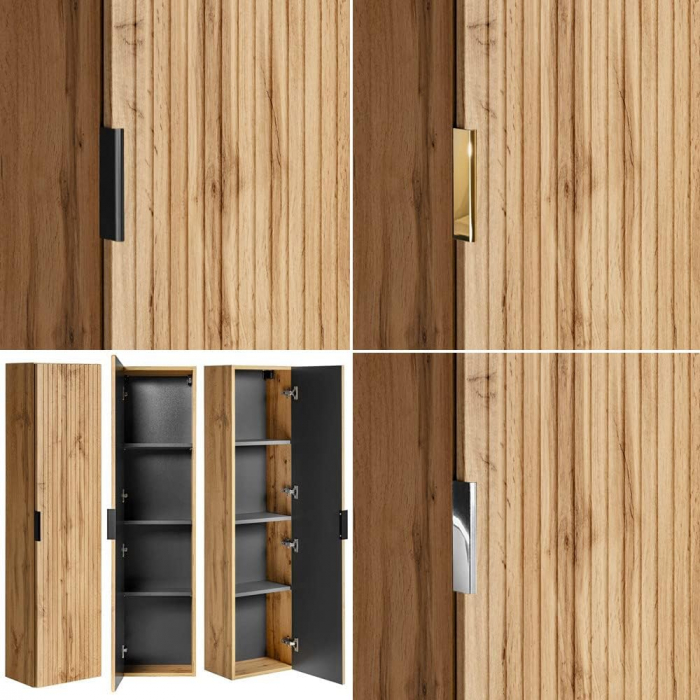 SET MOBILIER BAIE ADEL OAK 120 CM, MDF RIFLAT, CULOARE STEJAR, LAVOAR INCASTRAT [3]
