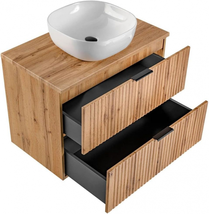 SET MOBILIER BAIE ADEL OAK 120 CM, MDF RIFLAT, CULOARE STEJAR, LAVOAR INCASTRAT [5]