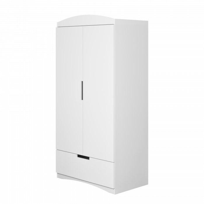 Set mobilier copii alb 4 piese Classic MDF cu pat, noptiera, dulap de haine si comoda, pat diverse culori si dimensiuni [16]