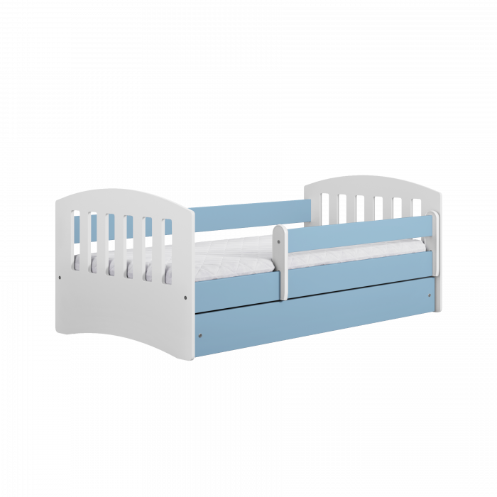 Set mobilier copii alb 4 piese Classic MDF cu pat, noptiera, dulap de haine si comoda, pat diverse culori si dimensiuni [11]