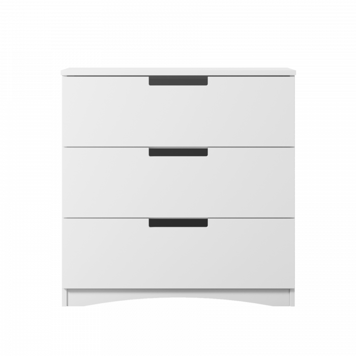 Set mobilier copii alb 4 piese Classic MDF cu pat, noptiera, dulap de haine si comoda, pat diverse culori si dimensiuni [20]