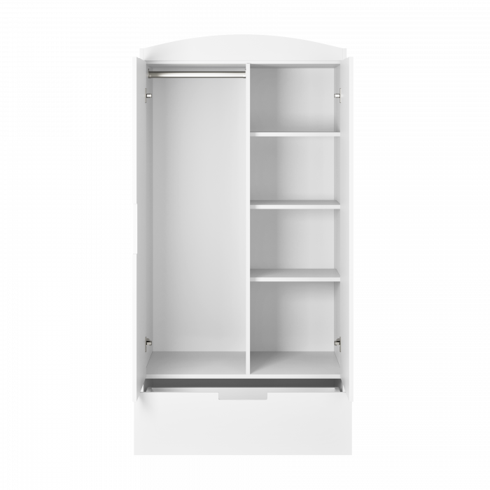 Set mobilier copii alb 4 piese Classic MDF cu pat, noptiera, dulap de haine si comoda, pat diverse culori si dimensiuni [18]