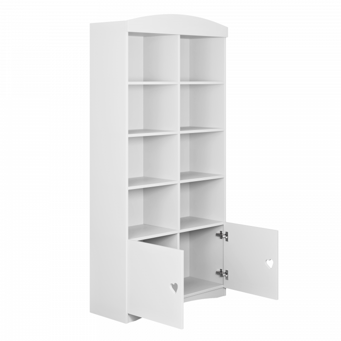 Set mobilier copii alb Julia 3 piese cu pat MDF 140/160/180 cm, comoda cu sertare, biblioteca [9]