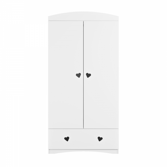 Set mobilier copii alb Julia 4 piese cu pat MDF 140/160/180 cm, comoda cu sertare, biblioteca si dulap haine [13]