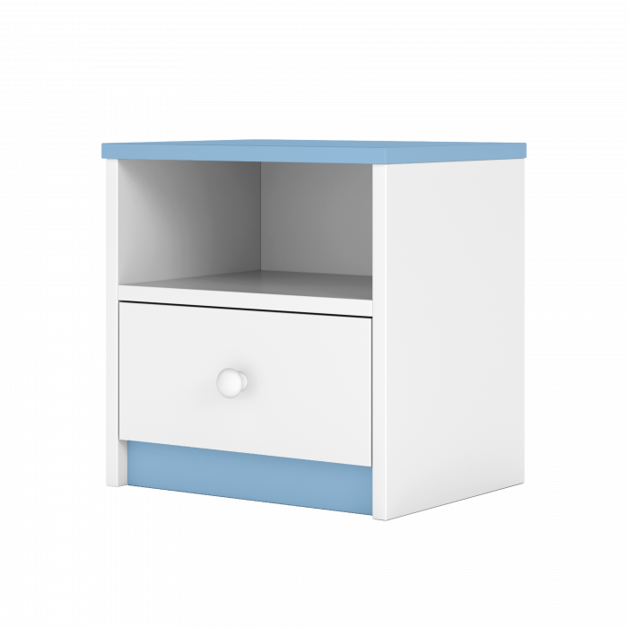 Set mobilier copii albastru Babydream pat 140/160/180 cm, MDF, cu noptiera [4]