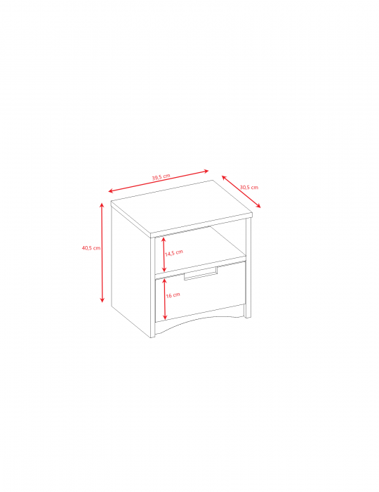 Set mobilier copii Classic 3 piese, MDF diverse culori, pat 140/160/180, noptiera si dulap haine [8]