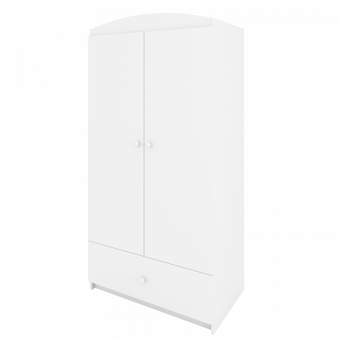 Set mobilier copii MDF alb 4 piese  Babydream, pat 140/160/180 cm, noptiera, dulap si comoda [11]