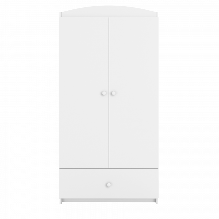 Set mobilier copii MDF alb 4 piese  Babydream, pat 140/160/180 cm, noptiera, dulap si comoda [10]