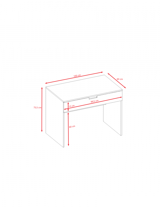 Set mobilier copii Tomi 5 piese MDF, pat 140/160/180x80 cm, birou, dulap haine si comoda cu sertare [15]
