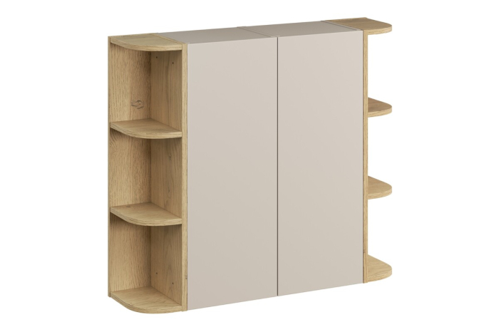Set Mobilier Baie DALIA CASHMERE, cu coloane înalte și rafturi, Stejar Cremona, Casmir Mat - COMAD [2]