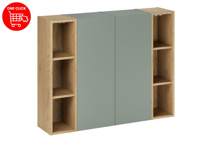 Set Mobilier Aster Green, cu semi-coloană și etajeră, Verde Mat - COMAD [3]