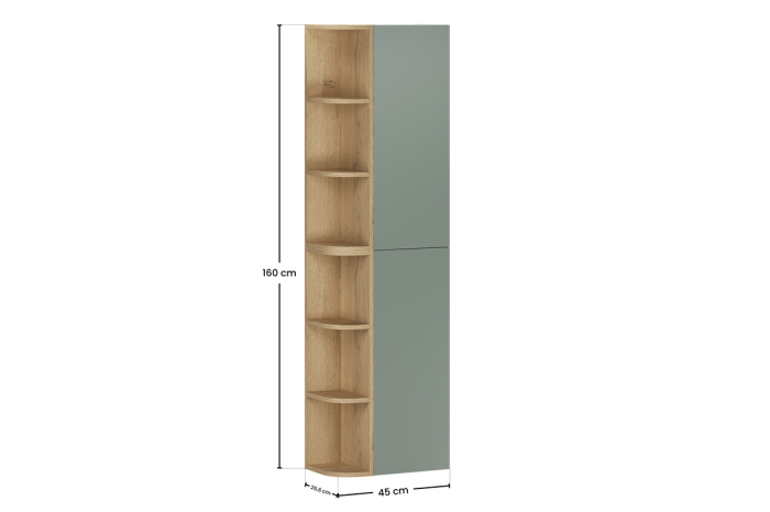 Set mobilier cu semi-coloană și etajeră Aster Green SET-ASG 2SP 2URSM COMAD [4]