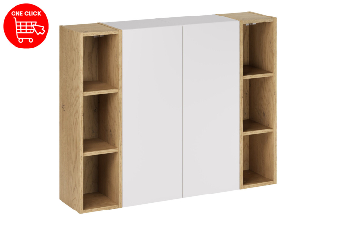 Set mobilier cu semi-coloană și etajeră Aster White SET-ASW 2SP 2UR COMAD [3]