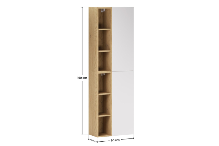 Set mobilier cu semi-coloană și etajeră Aster White SET-ASW 2SP 2UR COMAD [4]