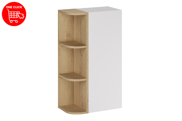 Set Mobilier Baie Aster White, cu Semi-Coloană și Etajeră, Alb Mat - COMAD [2]