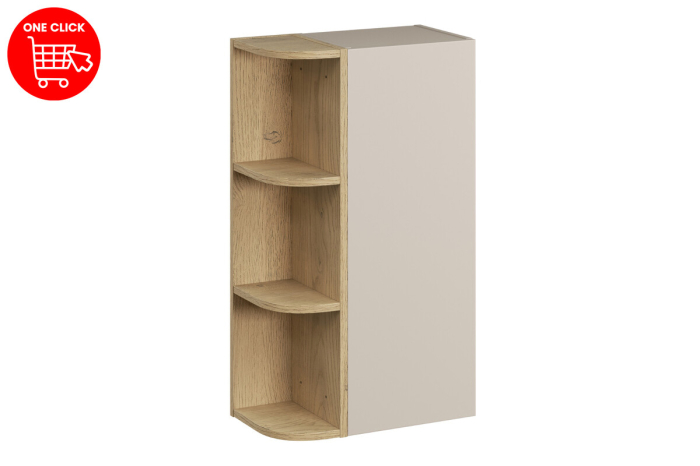 Set Mobilier Baie Dalia Cashmere, cu semi-coloană și etajeră, Stejar Cremona, Cașmir Mat - COMAD [2]