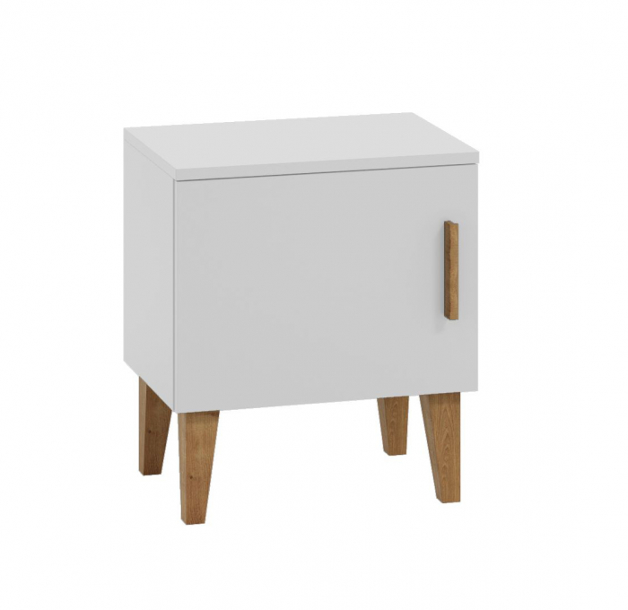 Set mobilier dormitor alb Kubi, 4 piese, design scandinav [5]