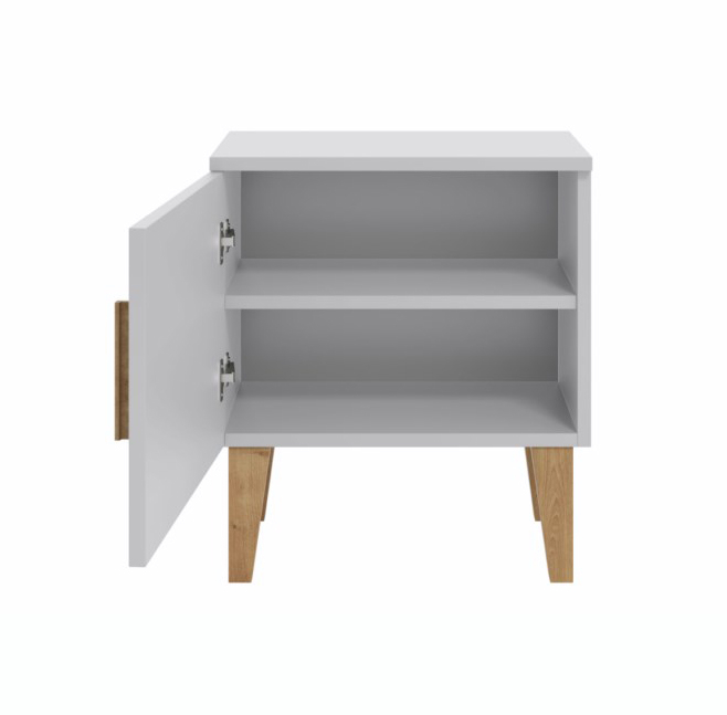 Set mobilier dormitor alb Kubi, 4 piese, design scandinav [6]