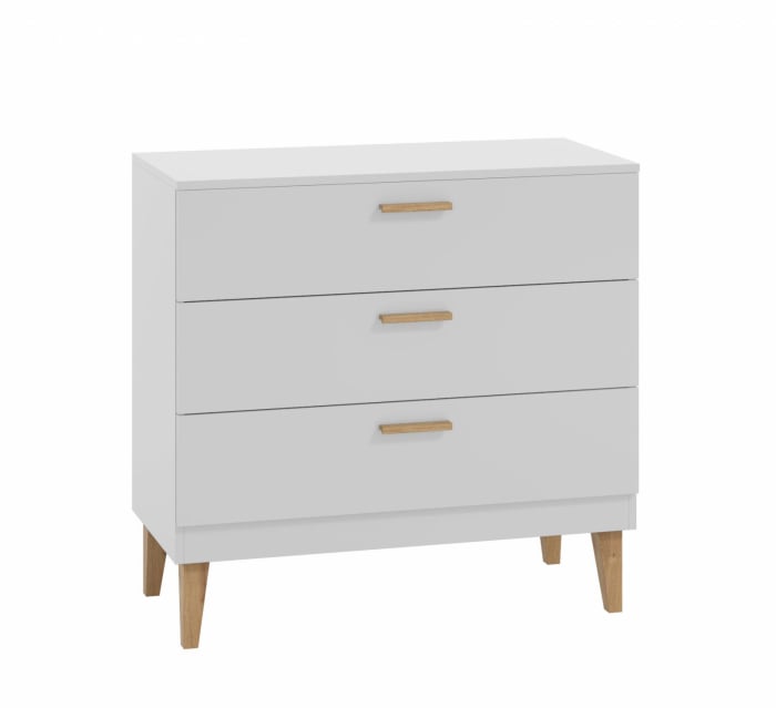 Set mobilier dormitor alb Kubi, 4 piese, design scandinav [7]