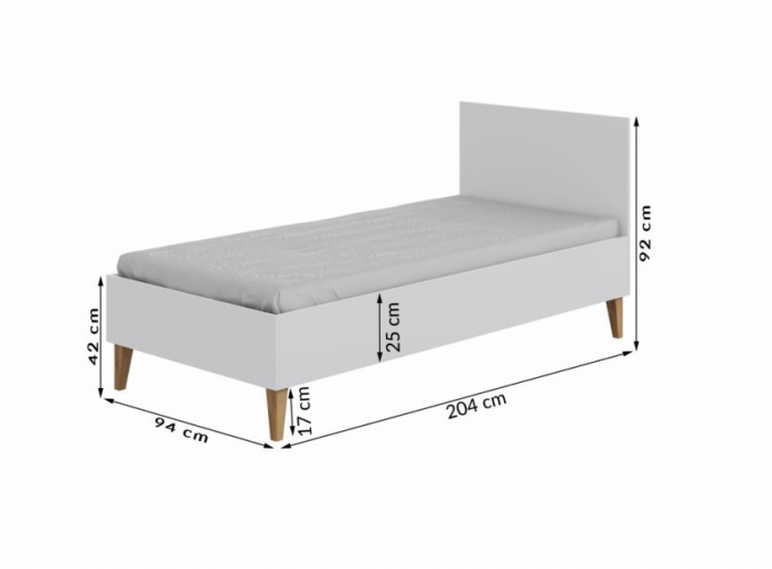 Set mobilier dormitor gri Kubi, 4 piese, design scandinav [3]