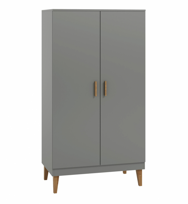 Set mobilier dormitor gri Kubi, 4 piese, design scandinav [10]
